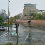 “1.Mai Demonstration, Potsdamer Straße, Berlin (10.03 – 10.08 Uhr, 1.5.2008)“